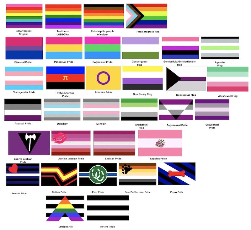 pride flag chart